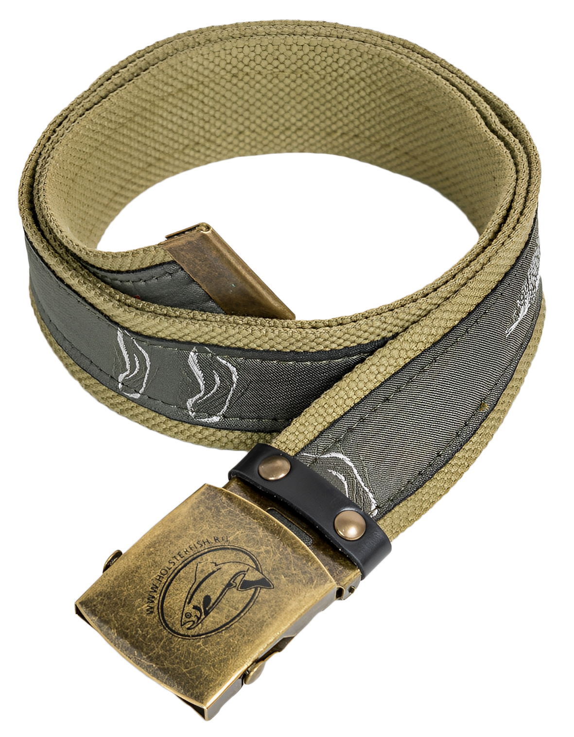 Ремень поясной В40 LINE Fish (цв.хаки)